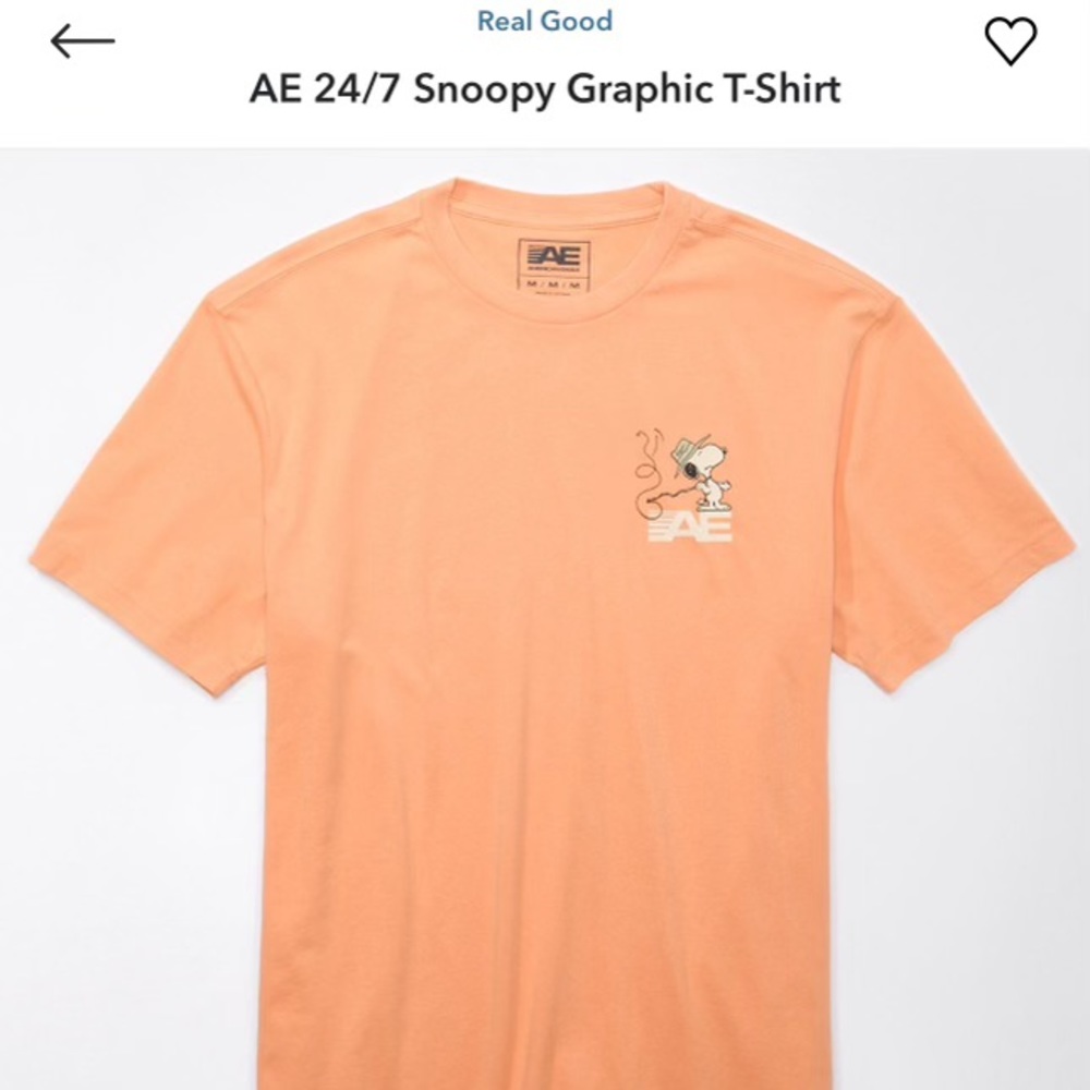 American eagle 24/7 snoopy graphic tee